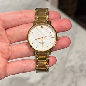 Kate Spade Gold Watch with White Face NEEDS BATTERY